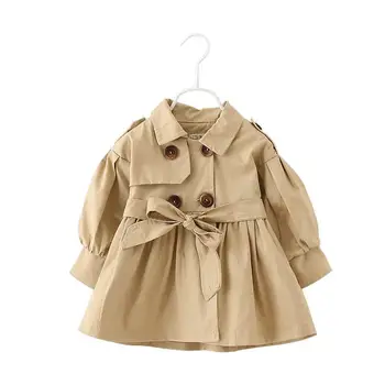 

Baby Jacket Casaco Infantil Girl Baby Coat 2019 Spring Baby Jas Trench Double Breast Windbreaker for Girl Kids Jacket For 1-4T