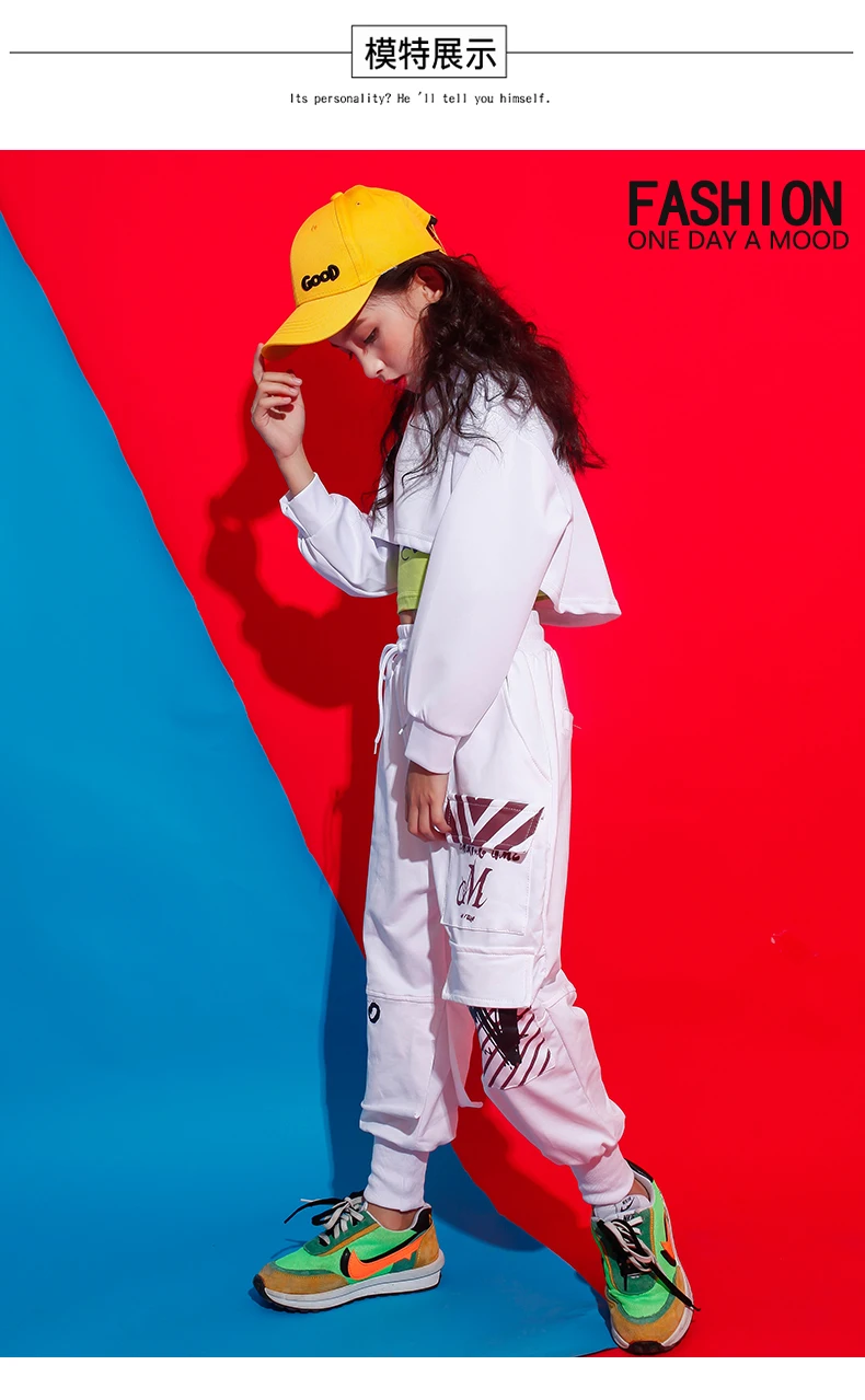 New Arrival 2019 Hip Hop 3 Pcs Sets Cotton Teenage Girls Street Dance Clothing Crop Tops Pants Vest Jazz Streetwear Sports Suits (6)