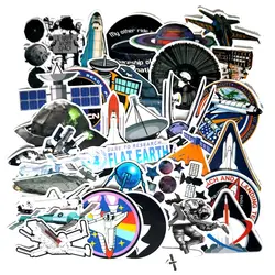 Autocollants amusants avion navette spatiale, 34 pièces, Scrapbook Satellite, papeterie pour ordinateur portable, valise, téléphone, ordinateur portable, voiture, jouets pour enfants 