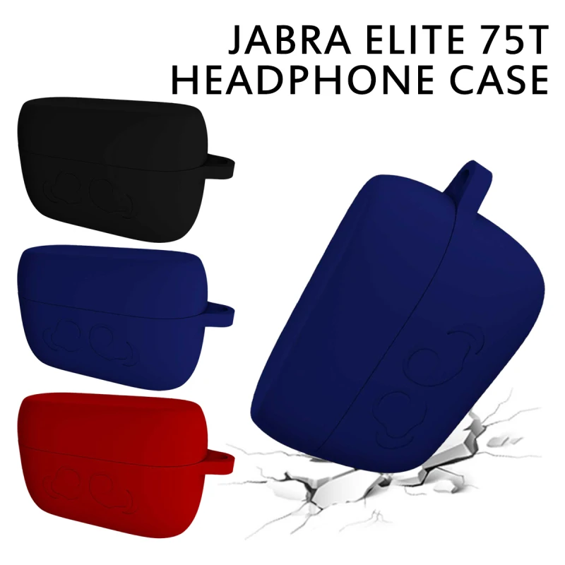 Новый Улучшенный силиконовый чехол для наушников Jabra Elite 75t TWS защитный
