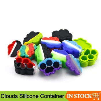 

22ml Clouds Shape Nonstick Silicone Container Storage Box Herb Stash Container for Oil Wax Jar Dab Random Color