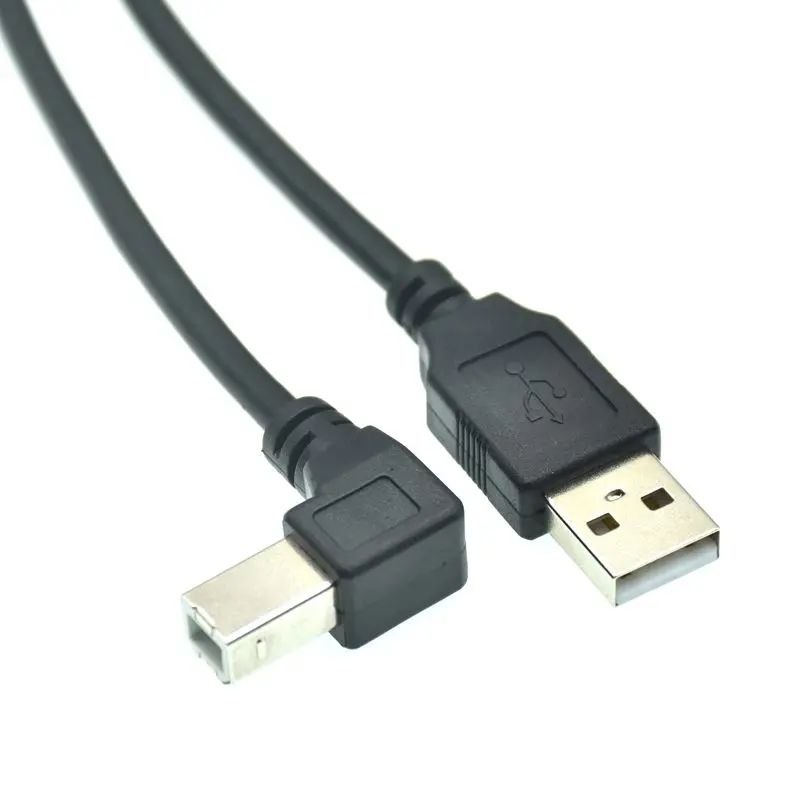 Кабель для принтера с прямым углом 30 см 50 1 м 5 3 90 градусов USB 2 0 кабель типа А папа в