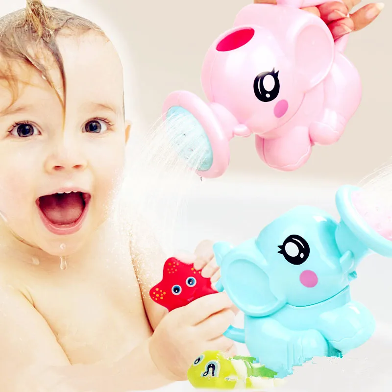Kids Shower Bath Toys Cute Elephant Watering Pot Baby Faucet Bathing Water Spraying Tool Wheel Type Dabbling For | Игрушки и хобби