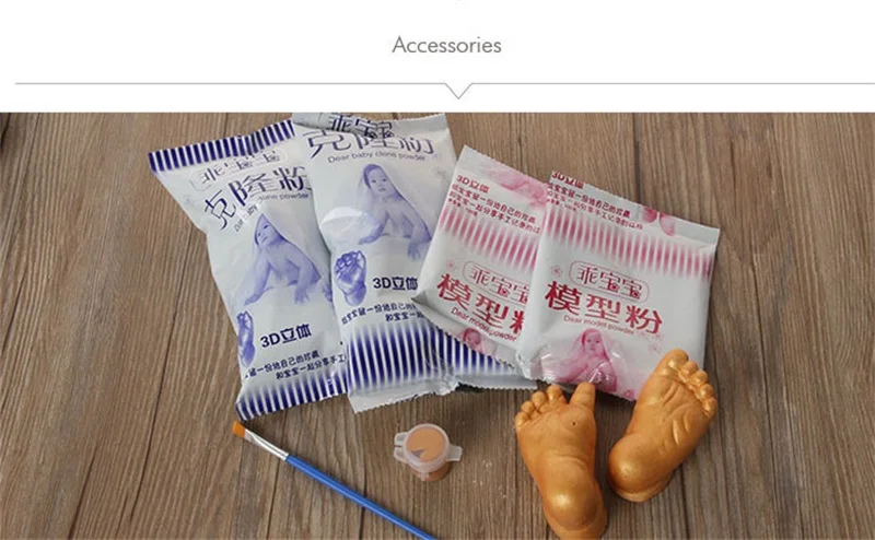 3D DIY новорожденная ручная форма нога фоторамка детская гипсовая отливка комплект стерео клон отпечаток руки мягкий глиняный чернильный коврик сувениры