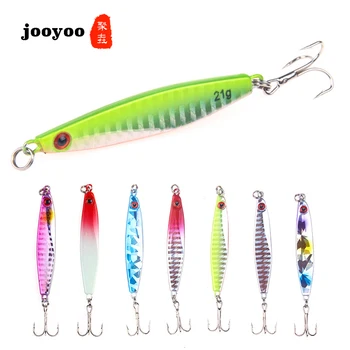 

jooyoo Lures Laser 21g/6.5cm Artificial Bionic Hook Iron Plate Lead Fish Sea Fishing Deep Water Shore Throw Bait Hook