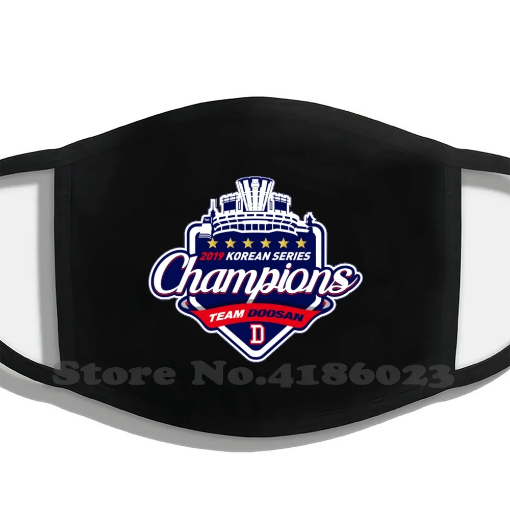 Doosan Bears 2019 Champions - Kbo Fashion Trendy Cotton Masks Team Korea South Korean Baseball | Аксессуары для одежды