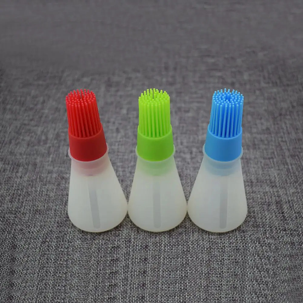 1 Pc Barbecue Brush Silicone Basting Heat Resistance Food Grade BBQ Baking Oil Bottle with Kitchen Cooking Gadgets|Кисточки для