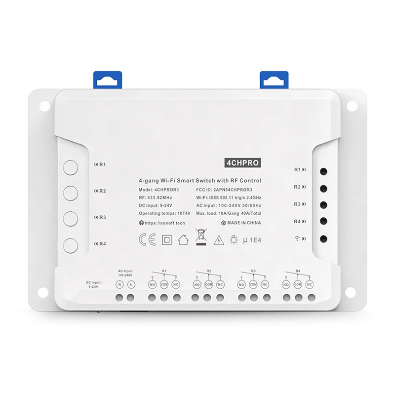

New 4CH PRO R3 WIFI Smart Switch 4 Way WiFi Light Remote Voice Control Works With 2.4GHz WiFi Home Smart Improvement