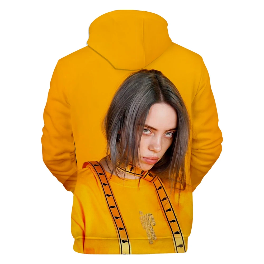 Модные худи Billie Eilish, новинка, Лидер продаж, детские толстовки с 3D принтом Billie Eilish для мальчиков и девочек, свитер с 3D капюшоном, пуловер