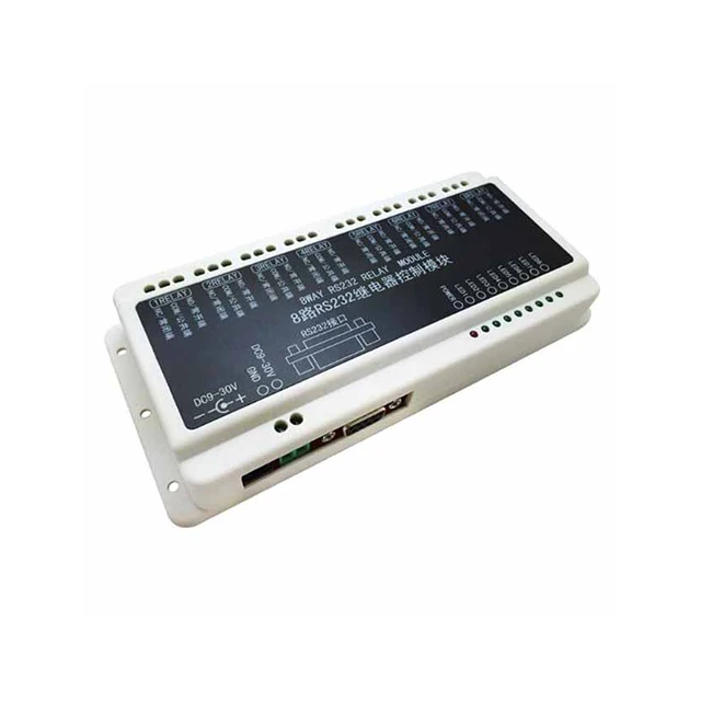 

A15-- 8 channel RS232 serial relay module PLC control board computer intelligent switch DC30V 10A