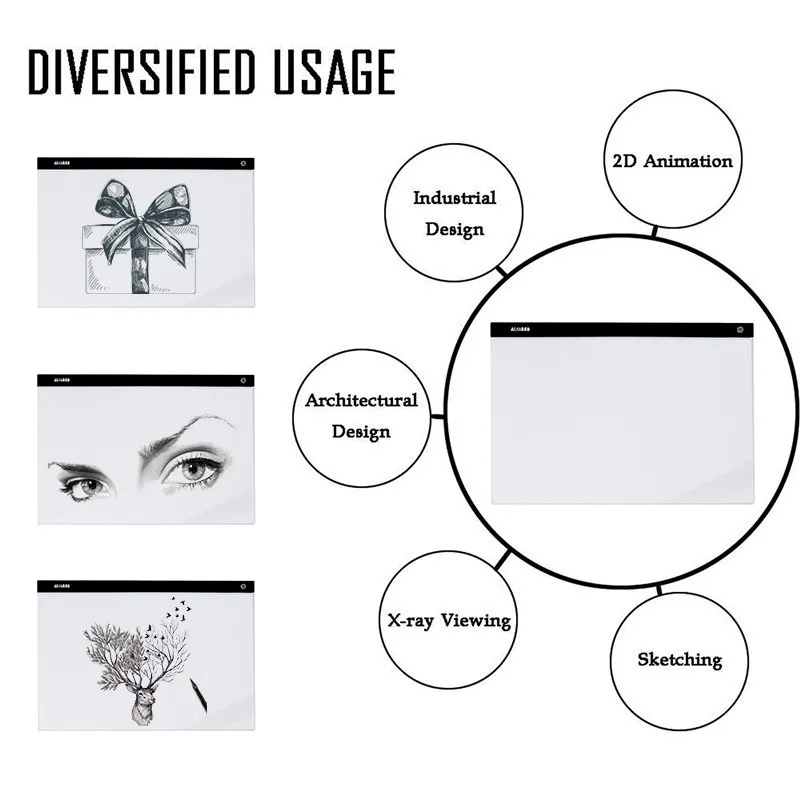 Usb A2 Led Drawing Board Track Comics Tool Light Box Drawing Board Acrylic Material Tattoo Artist Mold Board Table Copy Pad Digital Tablets Aliexpress