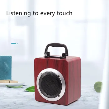 

Wood TF Card Wireless Portable FM Radio Subwoofer Music Center Caixa De Som Home Theater Bluetooth Speakers Auto Falante F4034