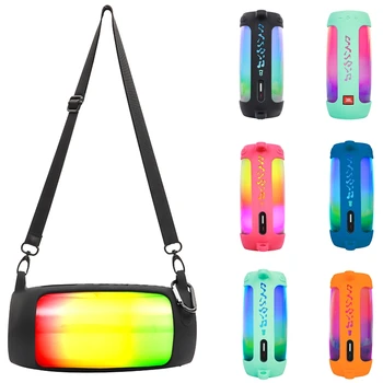 

2020 Newest Outdoor Bluetooth Speaker Case Silicone Cover with Carabiner Strap for JBL Pulse 4 Wireless Bluetooth Speaker Bag