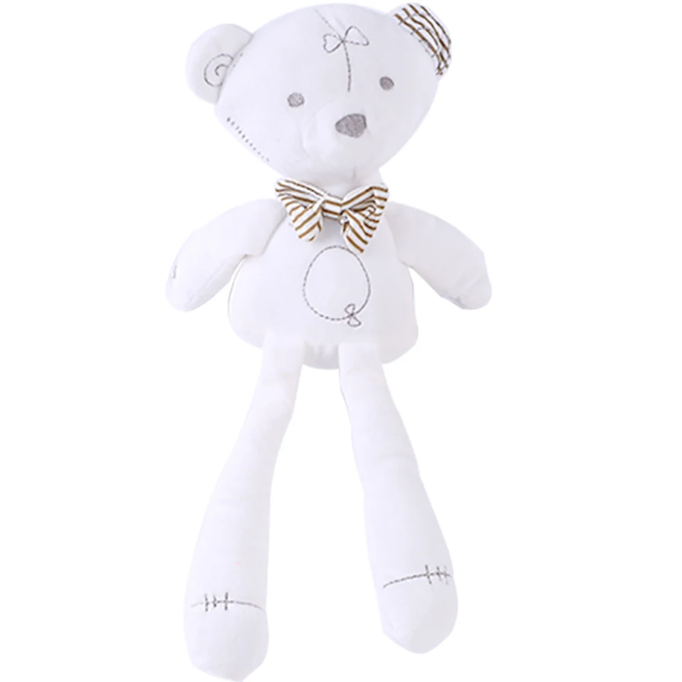 Детские игрушки 42 см, милые Мультяшные животные, развивающие плюшевые детские куклы, серый/белый медведь, детские мягкие плюшевые игрушки для малышей 0-12 месяцев