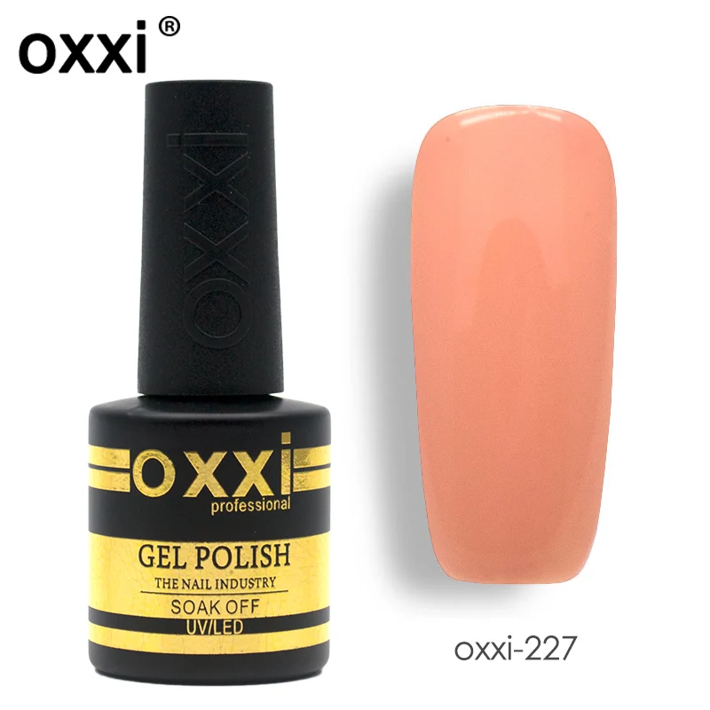 OXXI лак для ногтей Полупостоянный УФ светодиодный гель лак 8 мл яркий Гибридный цветной гель маникюрный лак для ногтей резиновый базовый слой и топы - Цвет: 8ml-227