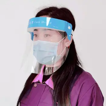

10pcs Disposable Safety Face Shield, Clear Full Face Shield Protection Visor , Anti-Spitting Splash Face Shield for Women/ Men