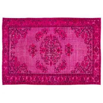 

Handmade Fuchsia Vintage English Carved Area Rug 181x266 Cm-5'11''X8'9''