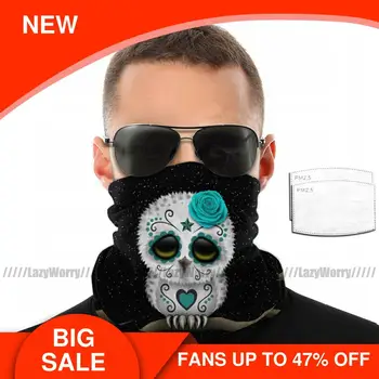 

Day Of The Dead Mouth Face Mask The Dead Sugar Skull Owl Facial Mask Pretty with Filters for Adult Mask