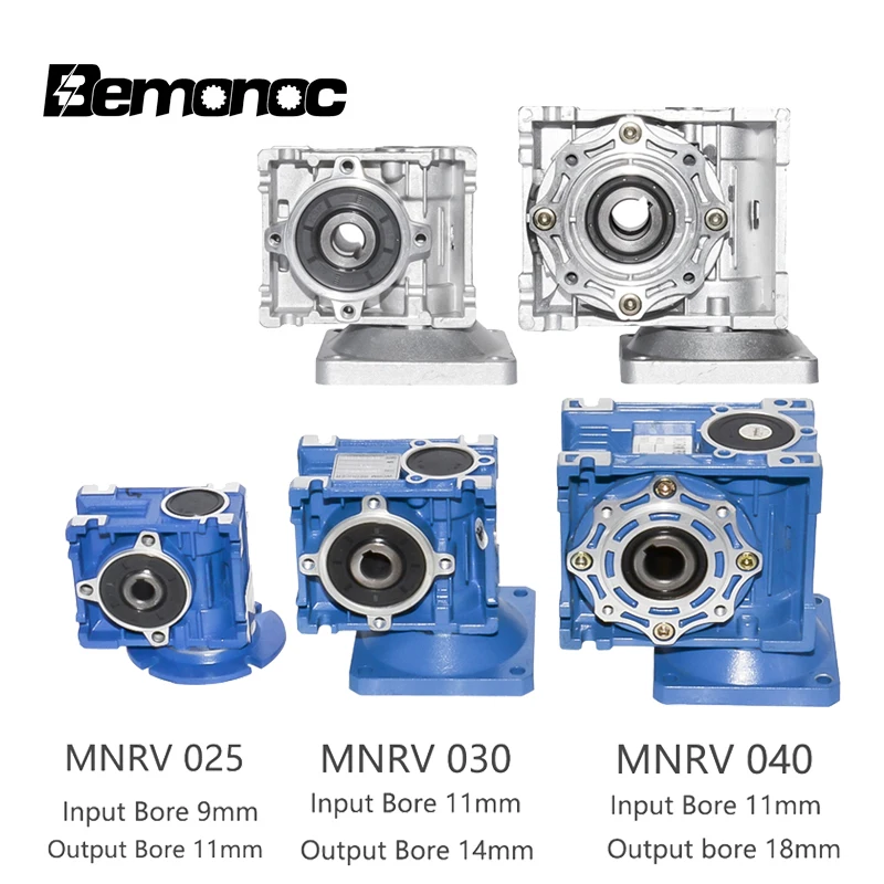 Bemonoc 5:1 100:1 червячный редуктор NMRV025 030 040 коробка передач 9 11 мм Входной вал скорости
