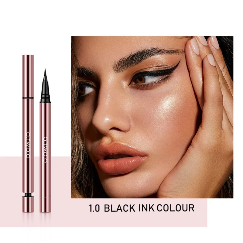 Rose Gold Design Black Brown Eye Liner Pen Makeup Long Lasting