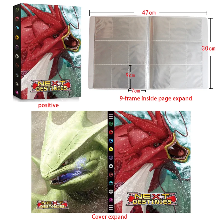 Large Capacity cards Album Book for Pokemon Top loaded List playing cards holder album Pokemon toys for 432 cards