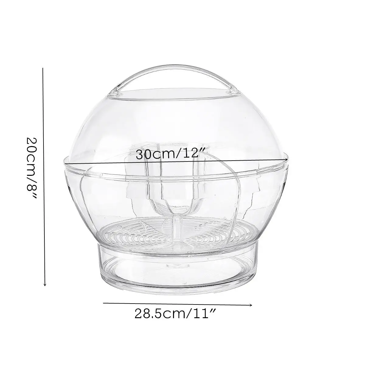 

Hot Clear Kitchen Vegetable Fruit Salad Bowl Portable Food Storage Container Organizer Transparent Tableware Dinnerware Tools
