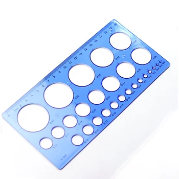 

Plastic Circle Template Measuring Templates Ruler Circle Drawing Geometric Ruler Template for Office and Students School 22x11CM