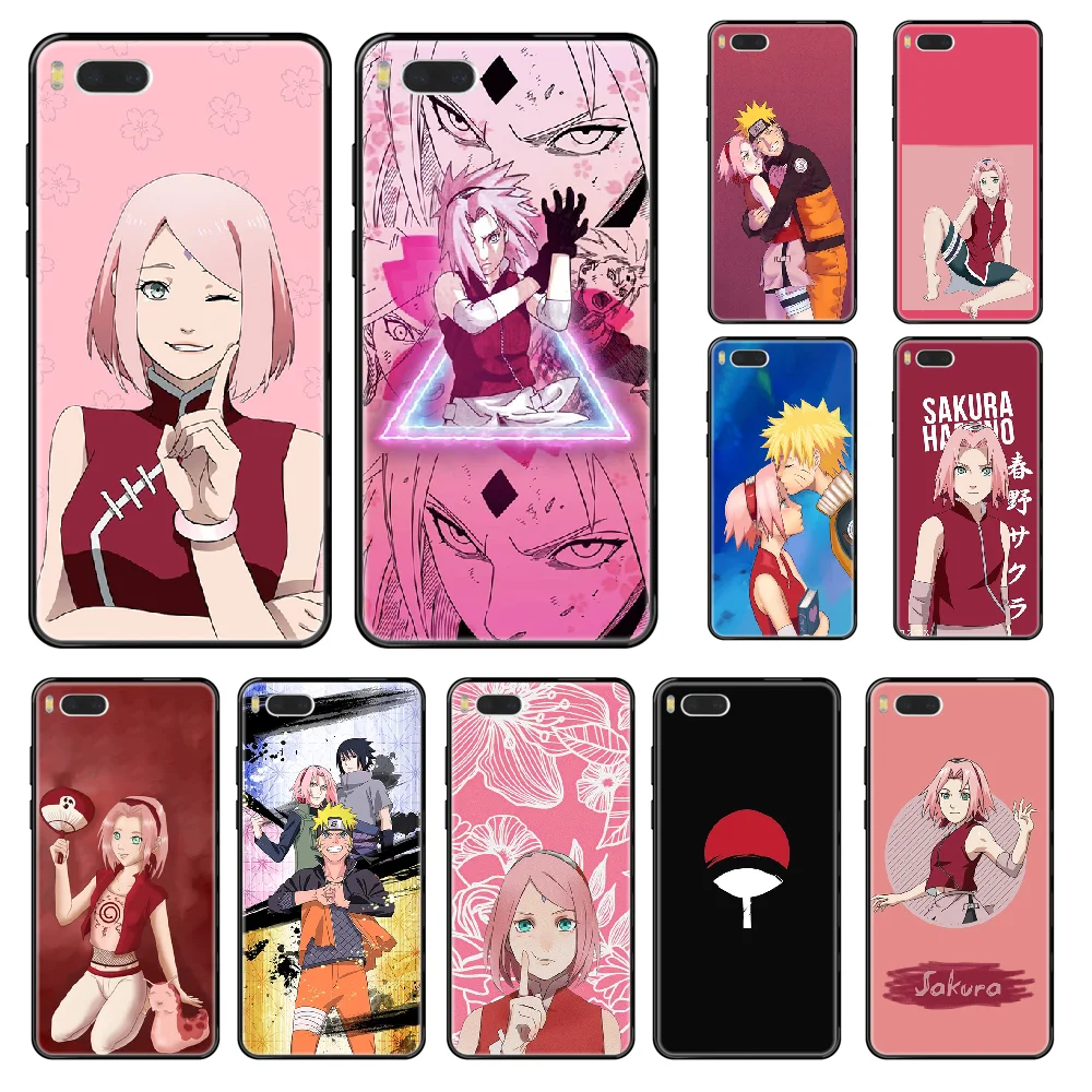 Японский чехол для телефона Haruno Sakura Naruto Xiaomi Redmi Mi 3 5 6 8 9 A1 2 Max3 Mix2 X SE Lite Pro черный