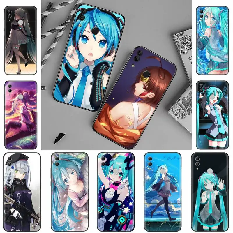 

Anime Girl Hatsune Miku Phone Case For Huawei P9 P10 P20 P30 Pro Lite smart Mate 10 Lite 20 Y5 Y6 Y7 2018 2019