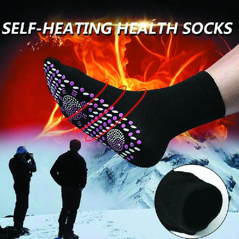 

1Pair Men Women Magnetic Therapy Self Heating Magnetic Socks Comfortable And Breathable Winter Ski Fitness Thermal Sport Socks