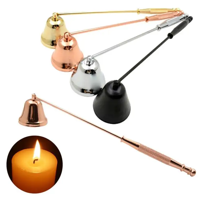 Vintage Metal Bell Shape Candle Snuffer Long Handle Banquet Extinguisher Candle Extinguisher Candle Wedding Home Accessories 1