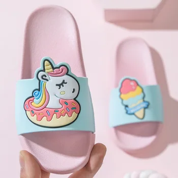 

Children Slipper Summer 1-3 Year 2 Male Girl Cartoon Lovely Baby Child Indoor Non-slip Household Baby Sandals
