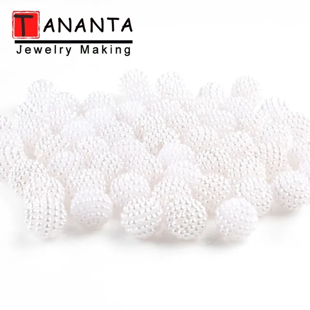 Colorful White Acrylic Bayberry Beads 10-20mm Round Loose Europe Beads For Jewelry Making Crafts Bracelet DIY Accessories White