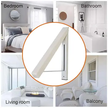 

Creamy White Clothes Hanger Retractable Practical Bathroom Bedroom Stainless Steel Multifunctional Coat Hanger Closet Storage