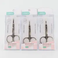 1pc Curved Head Eyebrow Scissors Makeup Trimmer Facial Hair Remover Manicure Scissors Nail Cuticle Tool Makeup Tool 1