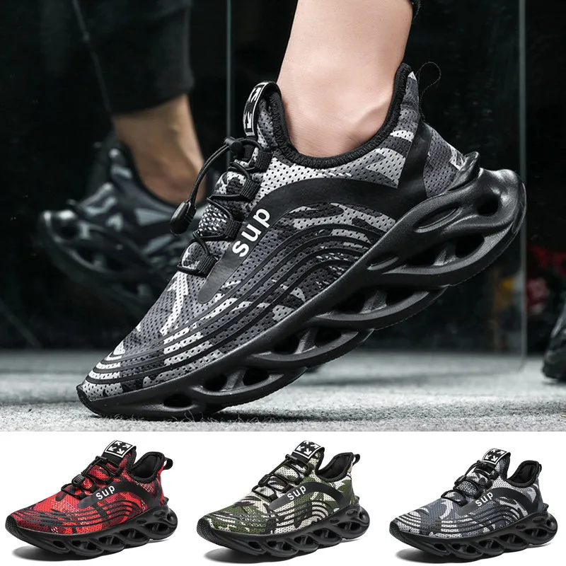 

Mens Sneakers Camouflage Breathable Walking Shoes Casual Outdoor Jogging Shoes Size 39-46