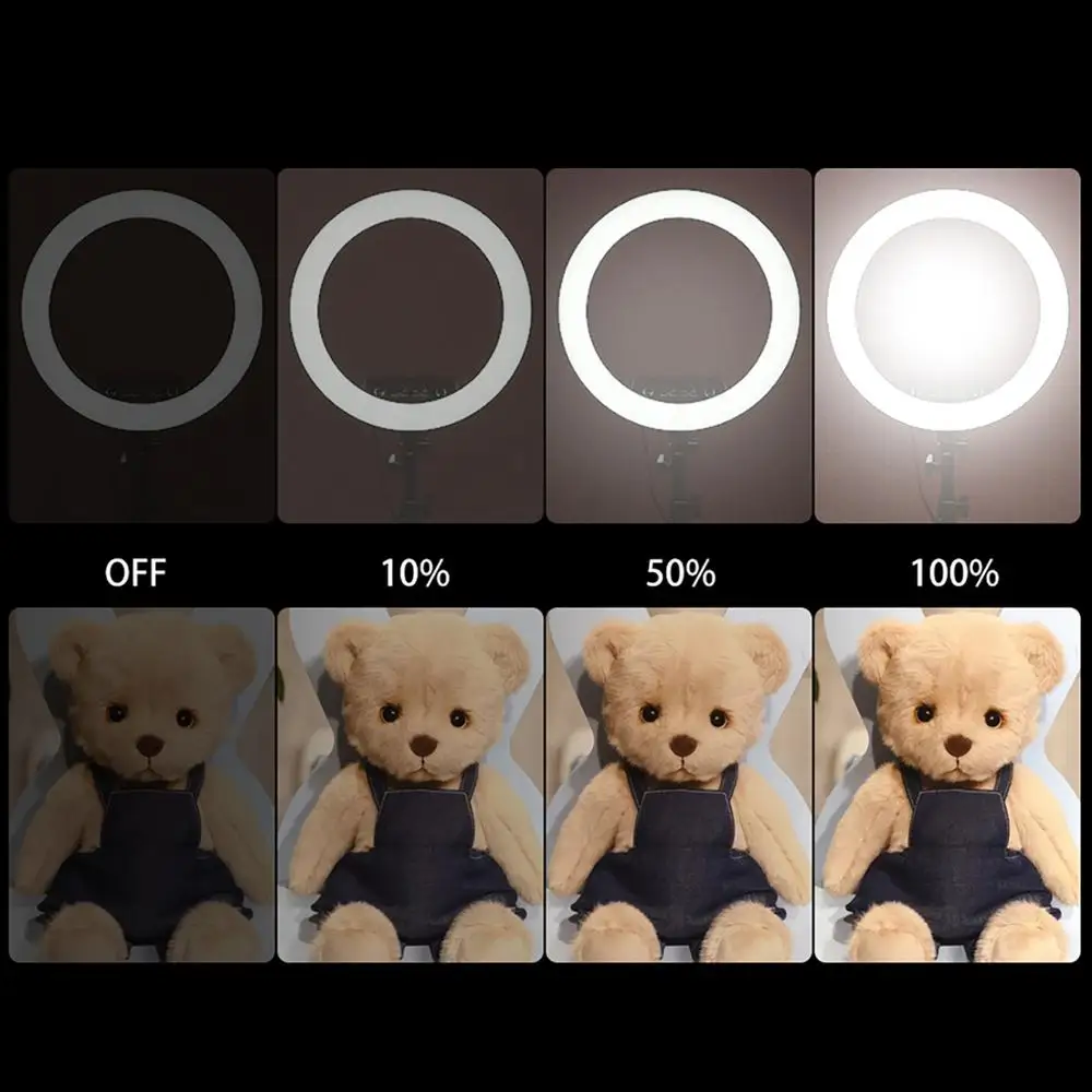 18Inch Photo Studio lighting LED RGB Ring Light Photography Dimmable Large Lamp With 200cm Tripod for VideoMakeup