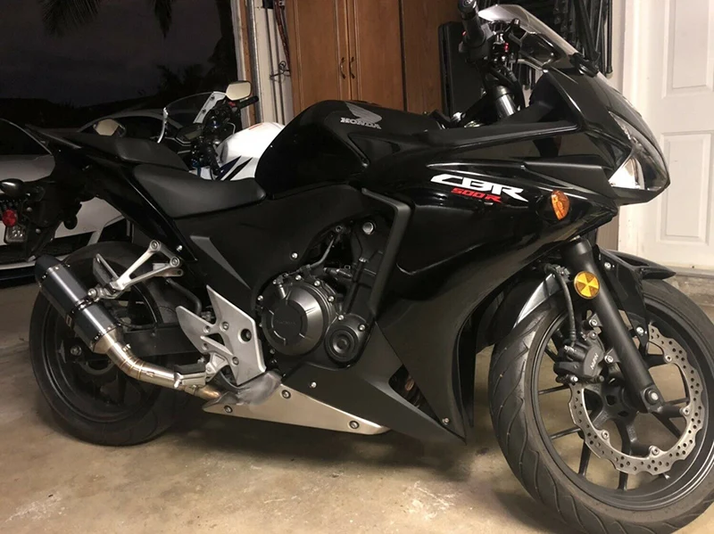 CBR500R CB500F CB500X выхлопная труба мотоцикла наконечник глушителя побега среднего соединения труба для Honda CBR500 CB500F CB500X 2013