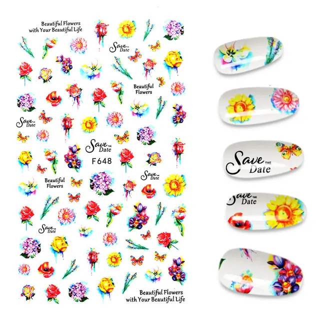 The New 3D Nail Sticker Cool English Letter stickers for nail Foil Love Heart Design Fashion Manicure Stickers A140211