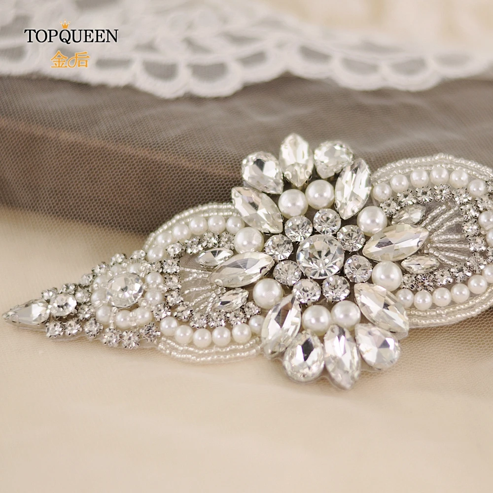 TOPQUEEN S05B-a Свадебный ремень аксессуары DIY Формальные Свадебные бриллианты вечерние платья с аппликацией Обрезка Быстрая