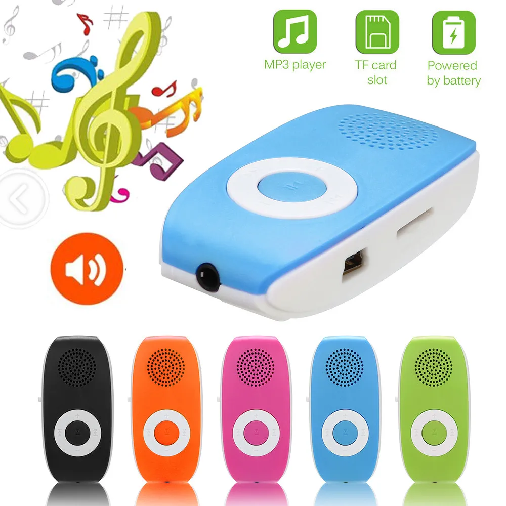 USB MP3 плеер с зажимом поддержка SD TF карты 32 ГБ спортивные музыкальные медиаплеер