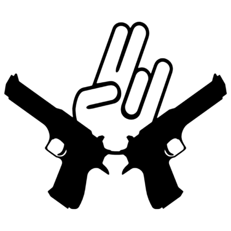 CK3133#16.6*14см наклейки на авто Shocker Guns водонепроницаемые машину наклейка для