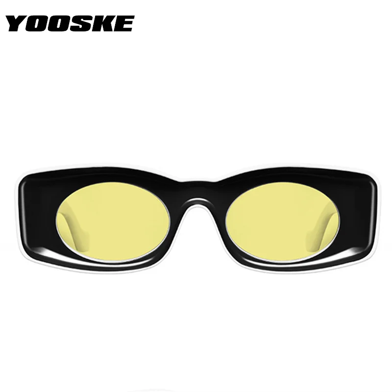 YOOSKE брендовые дизайнерские солнцезащитные очки, женские модные квадратные солнцезащитные очки в стиле хип-хоп, мужские винтажные трендовые синие оправы, женские очки UV400