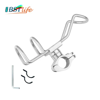 

Marine Grade Stainless Steel 316 fishing rod rack holder pole bracket support clamp on rail mount 26 or 32mm boat Accessories