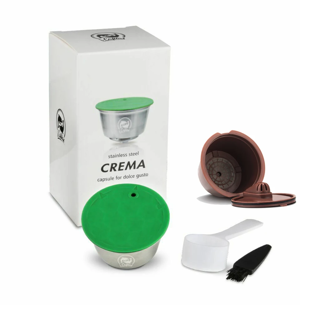 1Metal Crema 1Normal Многоразовая кофейная капсула, чашка для кофе, бесступенчатое пятно для кофемашины Nescafe, многоразовый фильтр для кофе, 3rd Crema Dripper - Цвет: 1Metal Crema 1Normal