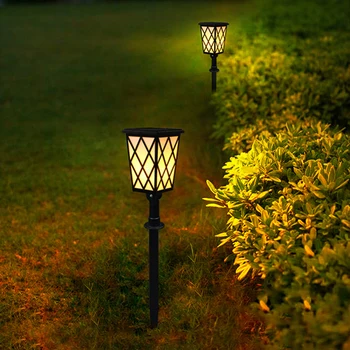 

Solar Garden LED Light RGB Colorful Landscape Lighting Flame Lamp Outdoor Waterproof With Spiked Stand Lawn Decorative