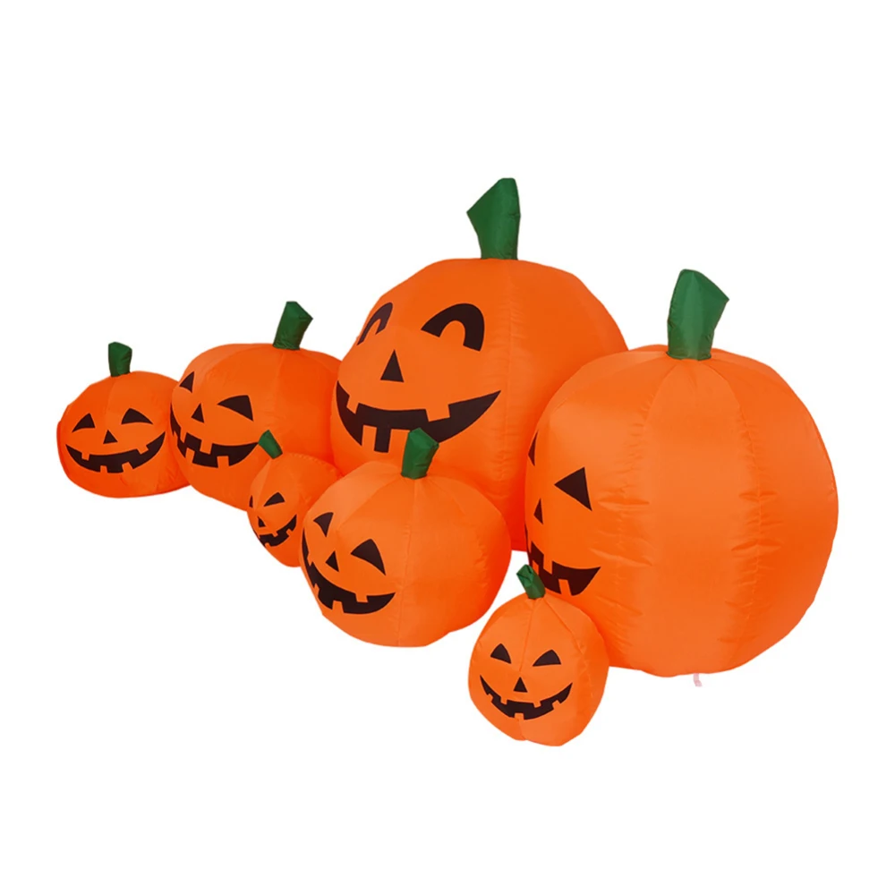 

Halloween Decorrtion inflatable Blow Up Ghost 7 Pumpkins Decorrtion EU Plug/US Plug Outdoor 220cm Festival Halloween