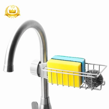 

Kitchen Drain Rack Faucet Shelf Pool Rag Storage Rack Stainless Steel Dishcloth Finishing Rack Storage Box Kitchen Tools YDHS