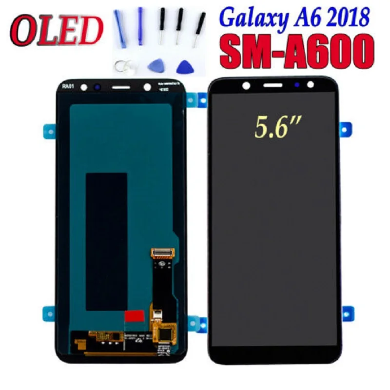 

Super AMOLED A600 LCD Display Touch Screen Digitizer Assembly ReplacementFor Samsung Galaxy A6 2018 A600 A600F SM-A600FN LCD