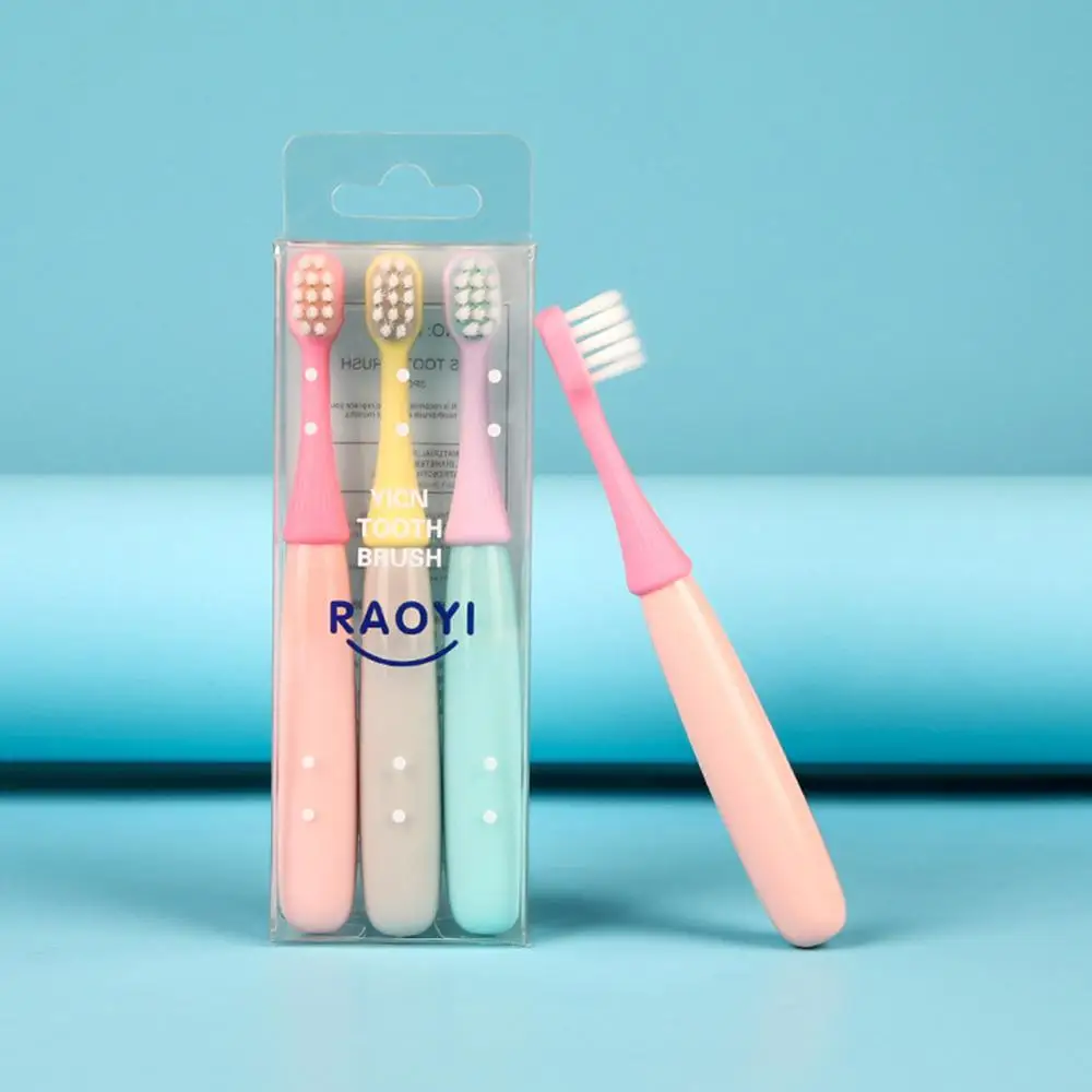 

Kids Toothbrush Soft Cleaning Toothbrush Ultra-Fine Fluffy Bristles Soft Toothbrushes Cartoon Design for Kids Oral Tool